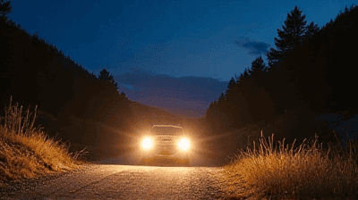 Night Rally Racing: Navigating Dangerous Terrain with Just Headlights